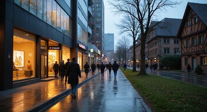 Städtische Metropole kontrastiert mit traditionellem ländlichen Dorf. Städtische Metropole kontrastiert mit traditionellem ländlichen Dorf.